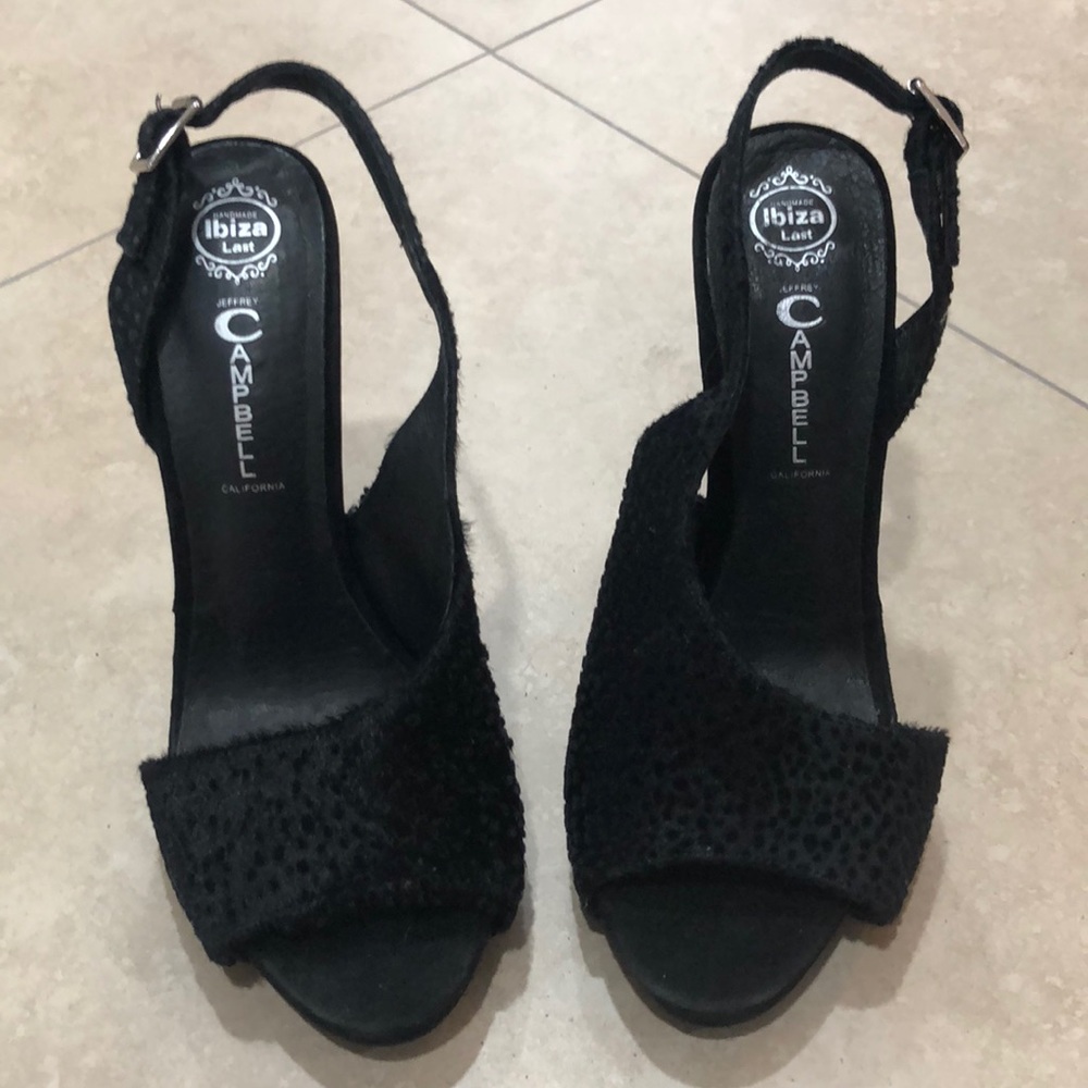 New Jeffrey Campbell Black Slingback Heels